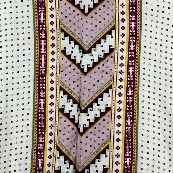 Gimmicks by BKE Womens Multicolored Aztec Dotted Print Long Sleeve Boho Blouse M - Picture 4 of 10